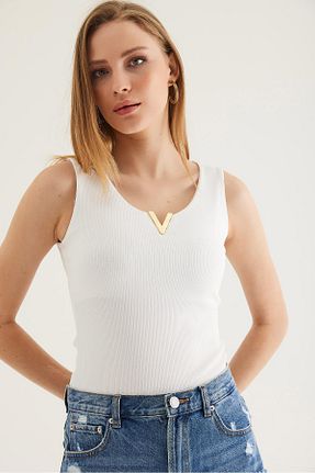 بلوز سفید زنانه ساده CALİENTE - کد 902793712