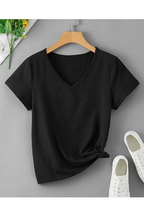 تیشرت مشکی زنانه اورسایز KOZİA OUTDOORS - کد 902803294