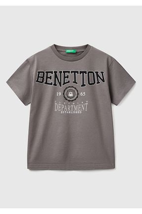 تیشرت طوسی بچه گانه رگولار United Colors of Benetton - کد 902804619