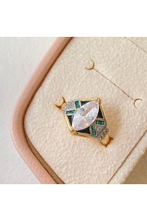انگشتر جواهر طلائی زنانه زیرکن naaksesuar - کد 902809538