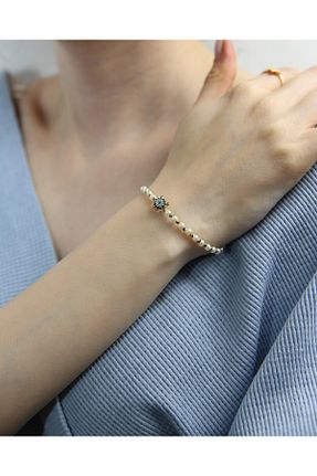 دستبند استیل (فولاد) زرد زنانه استیل ضد زنگ MARCİELO Accessories - کد 901539176