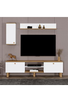 میز و پایه تلویزیون سفید Suntalam Kalender Dekor - کد 904078751