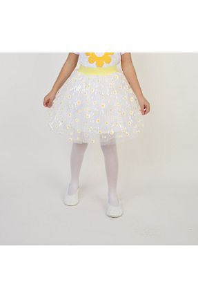 دامن سفید بچه گانه پنبه پلی استر Dıgıl Kids - کد 904063780