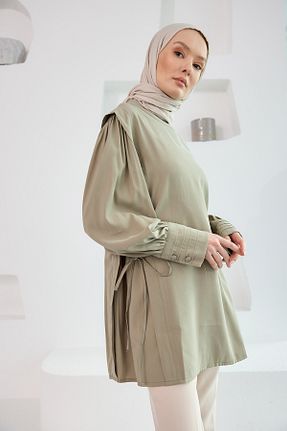 تونیک حجاب سبز زنانه ویسکون LOCCO - کد 902823117