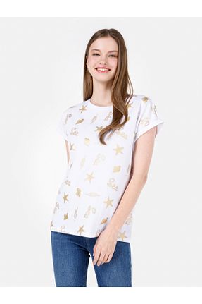 تیشرت سفید زنانه رگولار Colin’s - کد 825604909
