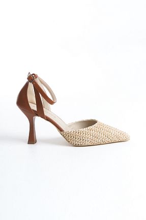 کفش پاشنه بلند کلاسیک بژ زنانه حصیر Shoesers - کد 902837124