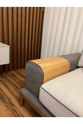 میز عسلی قهوه ای چوب HNC HOME - کد 902836474