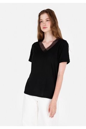 تیشرت مشکی زنانه رگولار Colin’s - کد 834253814