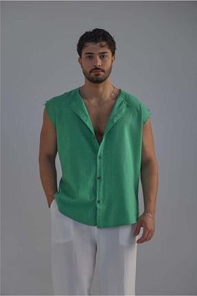 پیراهن سبز مردانه Asimetrik OUTFİT MAN - کد 902836418