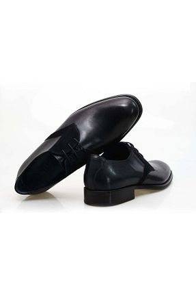 کفش کلاسیک سرمه ای مردانه چرم خالص Butik - کد 902841026