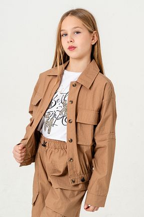 کت بژ بچه گانه رگولار GİYİCEM TEKSTİL - کد 904085490