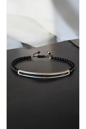 دستبند جواهر مشکی مردانه سنگ طبیعی Bensei Takı Dükkanı - کد 883156955