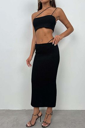 بلوز مشکی زنانه بافت دار Maxi modena - کد 902853913