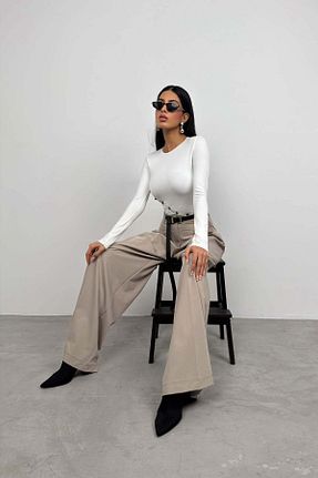 بلوز سفید زنانه هندسی Maxi modena - کد 902862376