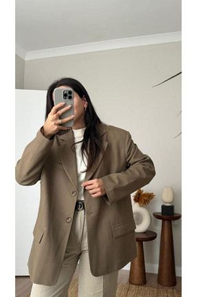 کت قهوه ای زنانه رگولار Gizemdenbutik - کد 902858678