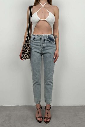 شلوار جین آبی زنانه پاچه لوله تفنگی Maxi modena - کد 902855915