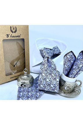 کراوات سفید مردانه بافتنی B