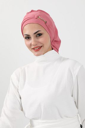 شال صورتی زنانه پلی استر Aisha