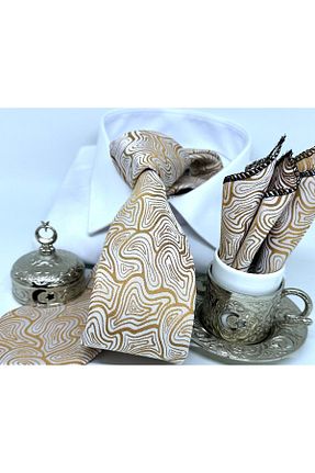 کراوات نارنجی مردانه بافتنی B