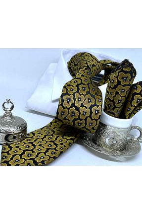 کراوات زرد مردانه بافتنی B