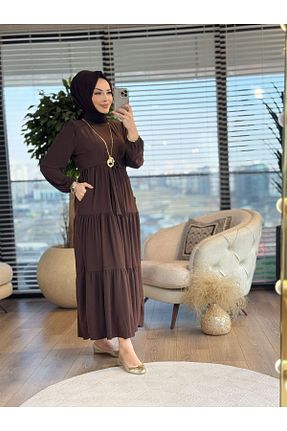 لباس قهوه ای بافتنی ALANURMODA - کد 902933255