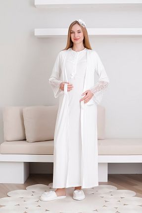 لباس شب بارداری نباتی ساده ERDENİZ TEKSTİL - کد 902926585