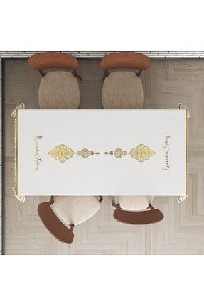 رومیزی سفید پلی استر yok yok evim eve dair her şey - کد 812229485