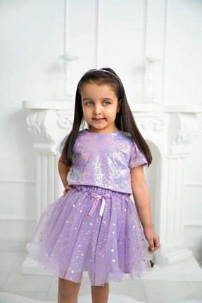 لباس بنفش بچه گانه بافتنی DUCA - کد 887288211
