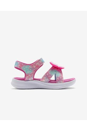 صندل صورتی بچه گانه پاشنه تخت Skechers - کد 904128747