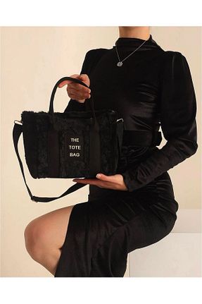 کیف دوشی مشکی زنانه پنبه پلی استر bag - کد 902953101