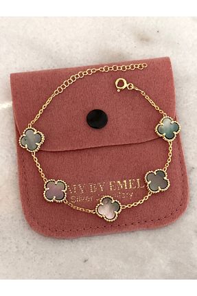 دستبند نقره زرد زنانه 925 عیار emy by emel luxury silver jewelry - کد 902950840