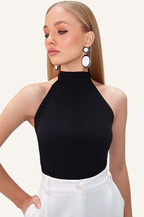 بلوز مشکی زنانه ساده Trend Alaçatı Stili - کد 891517546