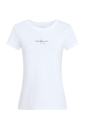 تیشرت سفید زنانه رگولار Calvin Klein - کد 900776621
