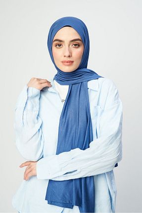 شال آبی زنانه ویسکون Modakaşmir - کد 901267240