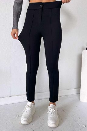 شلوار مشکی زنانه لیکرا Mine Tan Butik - کد 901299705