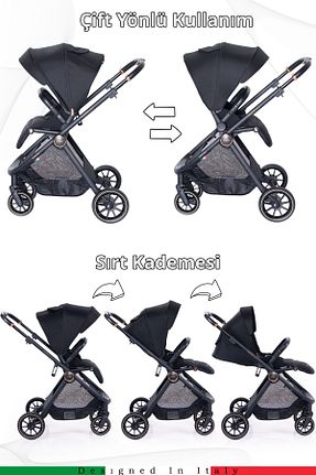 سیستم مسافرتی کالسکه کودک مشکی Çift Yönlü Prego - کد 891744179