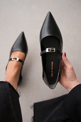 بابت مشکی زنانه چرم مصنوعی selinshoes - کد 901301049