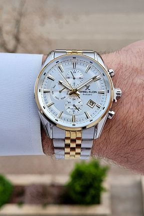 ساعت مچی طلائی مردانه 43 میلی متر Daniel Klein - کد 900832493