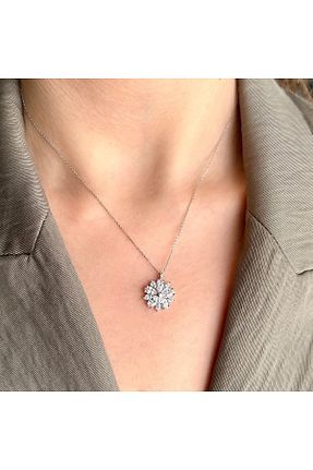 گردنبند نقره سفید زنانه 925 عیار LOTUS JW - کد 870227387
