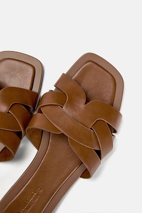 دمپائی قهوه ای زنانه پلی اورتان Pull & Bear - کد 901337066