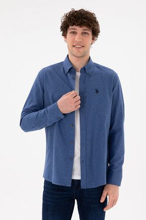 پیراهن سرمه ای مردانه یقه پیراهنی U.S. Polo Assn. - کد 859907353