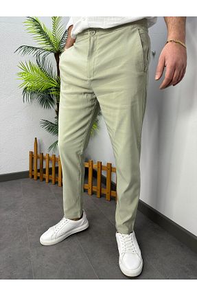 شلوار سبز مردانه پنبه ای MODA - کد 901332029