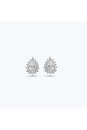 گوشواره طلا سفید زنانه 8 عیار Altınbaş - کد 901341753