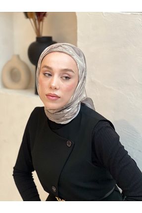 روسری قهوه ای 100 x 100 Modakaşmir - کد 901353385