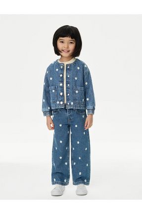 شلوار آبی بچه گانه پنبه ای Marks & Spencer - کد 902361308