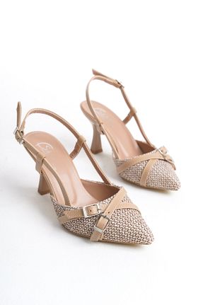 کفش استایلیتو بژ پاشنه نازک Shoesers - کد 898634333