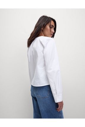 بلوز سفید زنانه ساده Marks & Spencer - کد 901360247