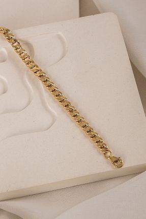 دستبند طلا طلائی زنانه 14 عیار Safir Kuyumculuk - کد 895632212