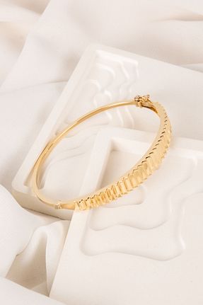 دستبند طلا زرد زنانه 14 عیار Safir Kuyumculuk - کد 895632285