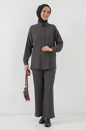 ست بالاتنه و پائین تنه حجاب طوسی زنانه رگولار Bigdart - کد 886668219